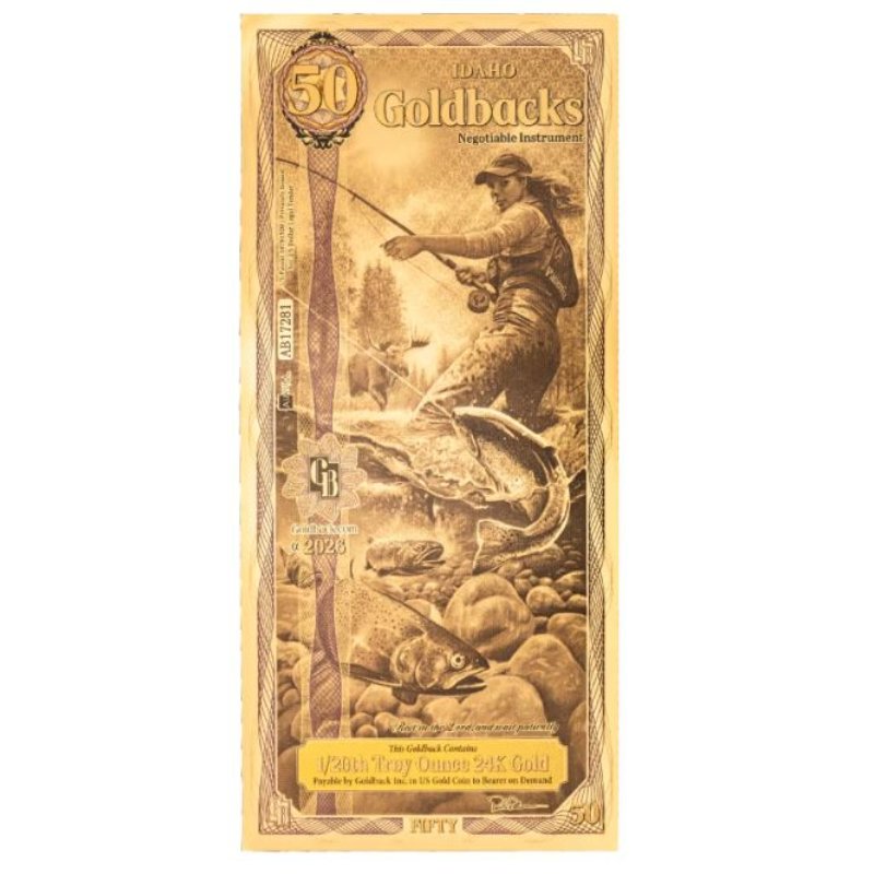 Idaho 50 Goldback Patientia Goldbanknote