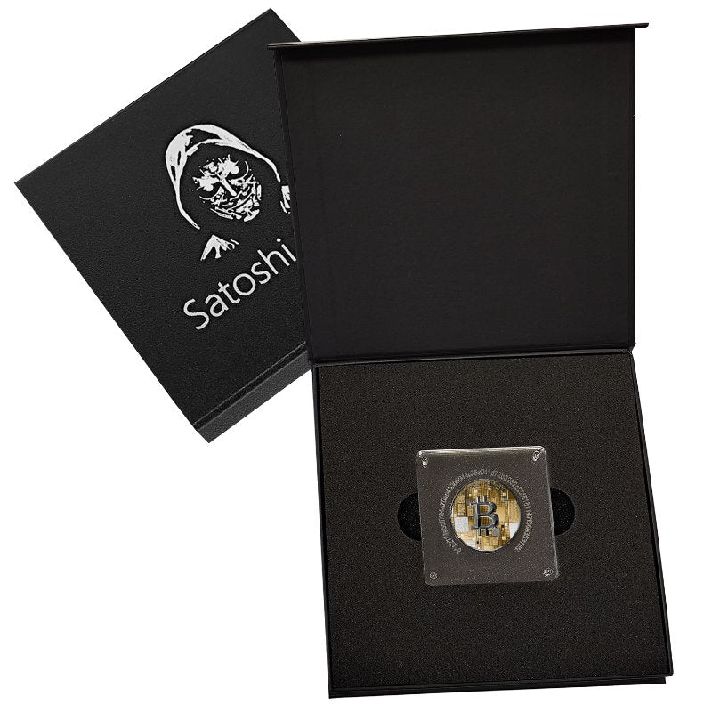 Satoshi Silver - #8 Humpback Bitcoin Gold + Weißes Platin + Schwarzes Ruthenium