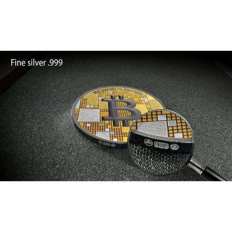 Satoshi Silver - #8 Humpback Bitcoin Gold + Weißes Platin + Schwarzes Ruthenium