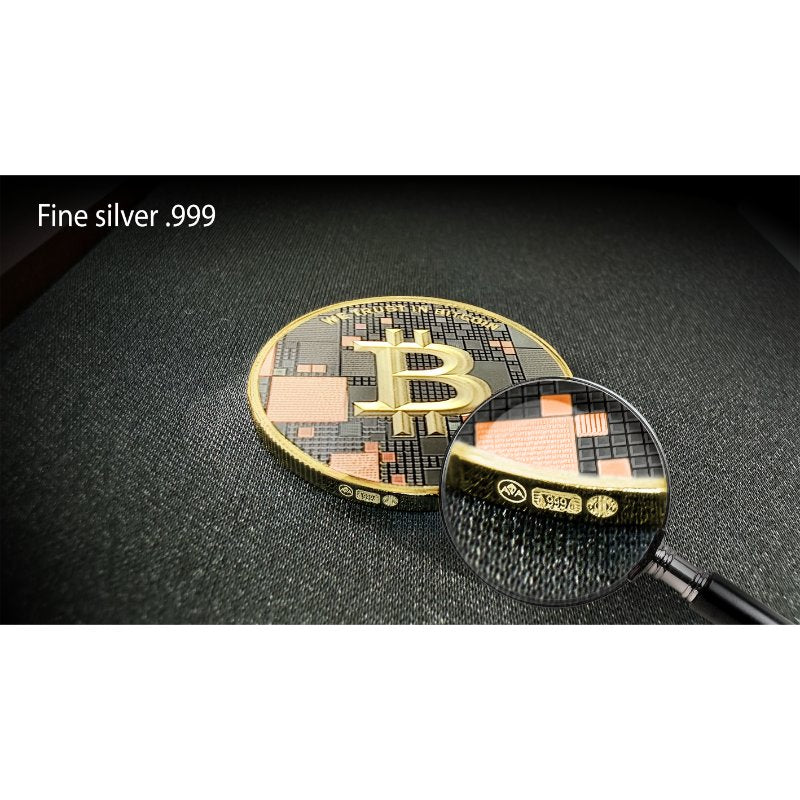 Satoshi Silver - #6 Shark Bitcoin Schwarzes Platin + Rotgold + Gold in ApoPAXX