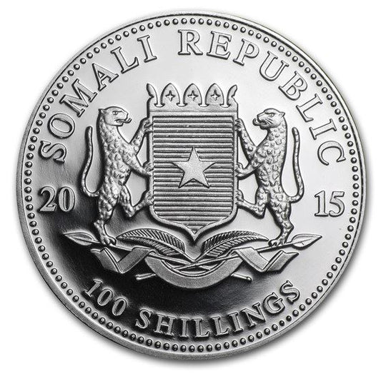 Somalia Elephant 2015 Widder Privy 1 oz Silbermünze