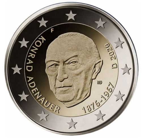 Deutschland 2 Euro 2026 Konrad Adenauer bankfrisch