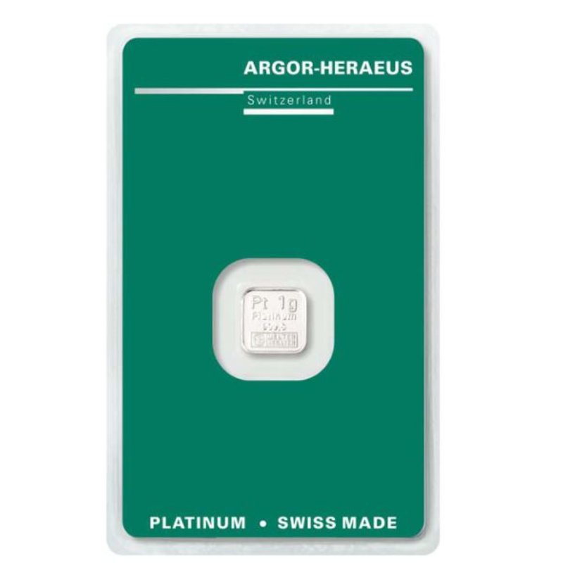 Schweiz - 1 g Platin Barren Argor-Heraeus