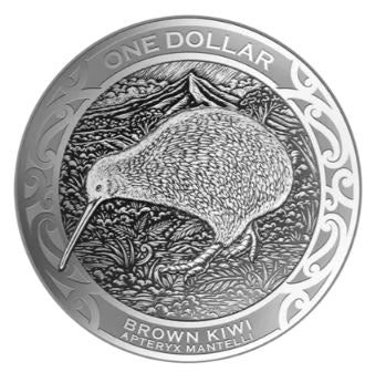 Neuseeland Kiwi 2019 1 Oz Silber Stempelglanz im Blister