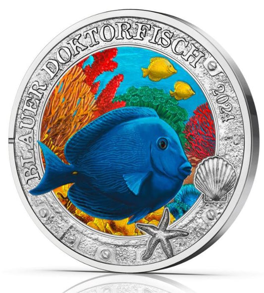 3€ Ozeantaler - #7 Blauer Doktorfisch 2024
