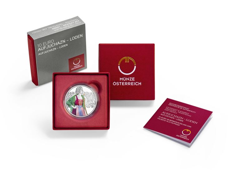 Österreich 10 Euro Aufjuchazn Loden 2025 Silbermünze