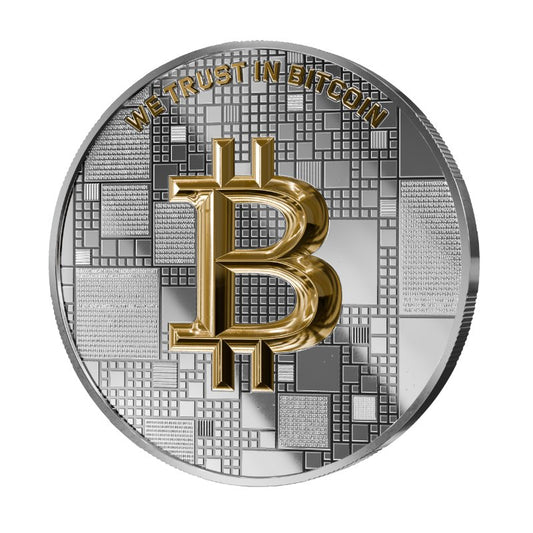 Satoshi Silver - #2 Crab Bitcoin Silber + Gold im Holz Etui