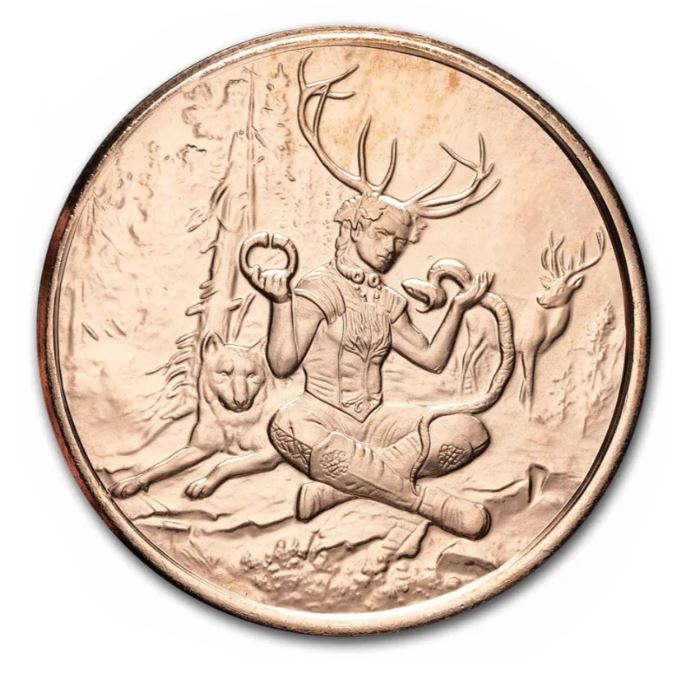 1oz Kupfer #74 USA Hüter der Natur – Cernunnos