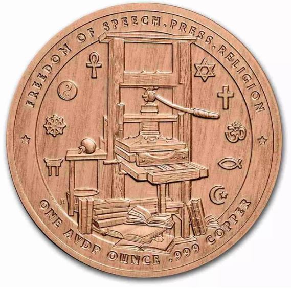 1oz Kupfer #22 USA Benjamin Franklin