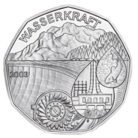 5 Euro Silber 2003 Wasserkraft hgh