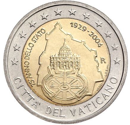 Vatikan 2€ 2004 - 75 Jahre Vatikan - Edelmetalle Koitz GnbR