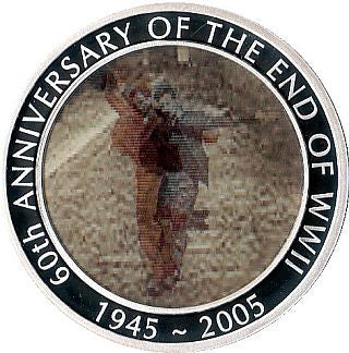 Australische 1 $ Silbermünze 2005 – 60 Jahre Frieden mit bewegtem Bild