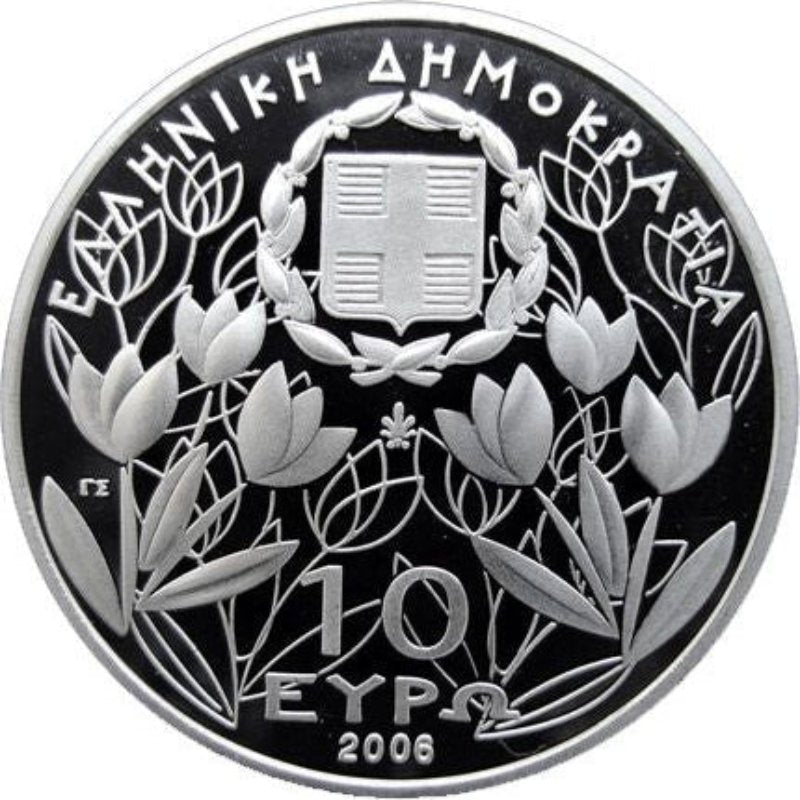 Griechenland 2x10 Euro 2006 Olympus Nationalpark Silber Proof