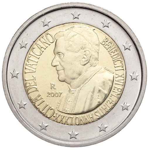 Vatikan 2€ 2007 - 80. Geburtstag Benedikt