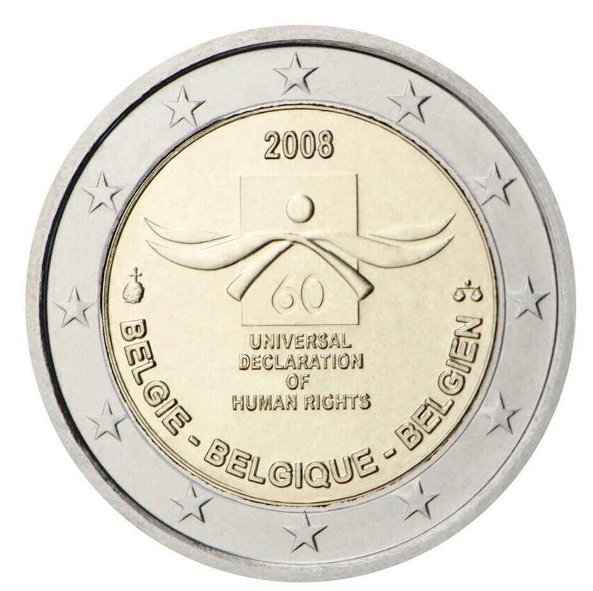 Belgien 2€ 2008 - Menschenrechte