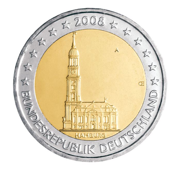 Deutschland 2€ 2008 - Hamburger Michel D - Edelmetalle Koitz GnbR
