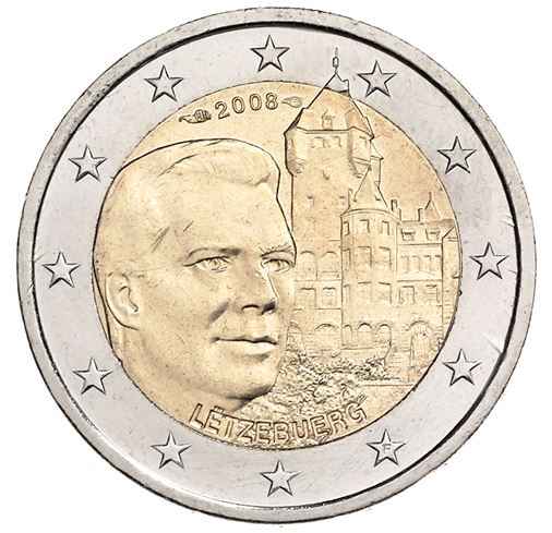 Luxemburg 2€ 2008 - Chateu de Berg