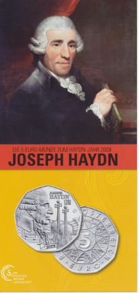 Österreich - Folder 2009 Joseph Haydn 5€ - Edelmetalle Koitz GnbR