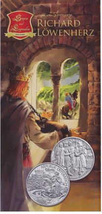 Österreich - Folder 2009 Richard Löwenherz 10€ - Edelmetalle Koitz GnbR