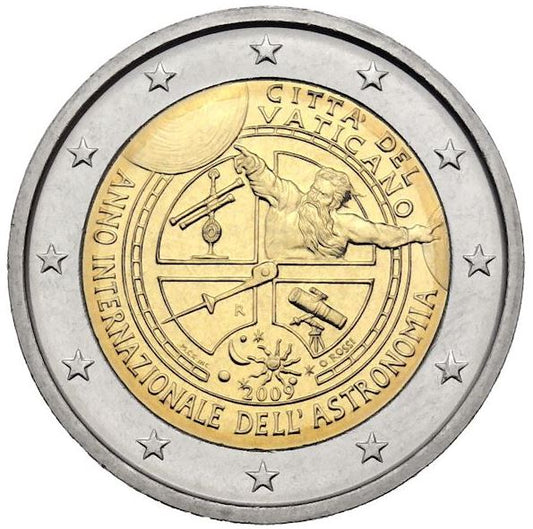 Vatikan 2€ 2009 - Astronomie - Edelmetalle Koitz GnbR