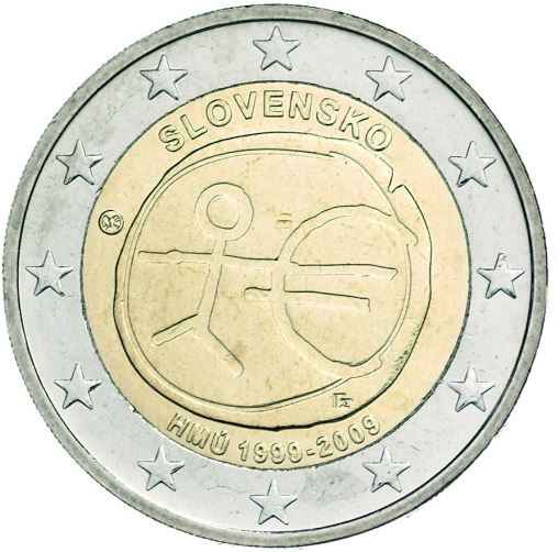 Slowakei 2€ 2009 - 10 Jahre WWU