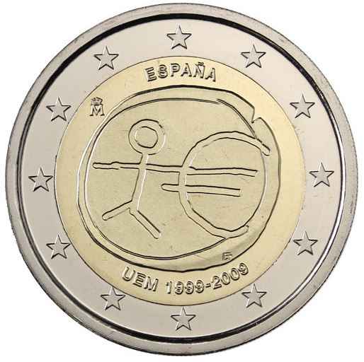 Spanien 2€ 2009 - 10 Jahre WWU