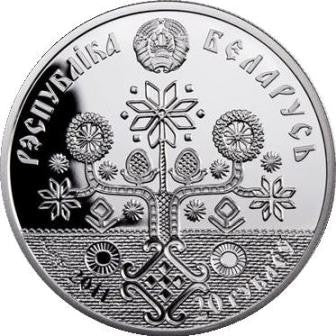 Belarus 2011 – Silbermünze „Mutterschaft“ aus der Serie Slawische Traditionen, farbig, 20 Rubel