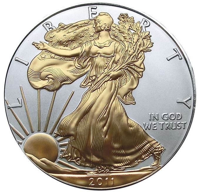 USA - Silver Eagle 2011 gilded