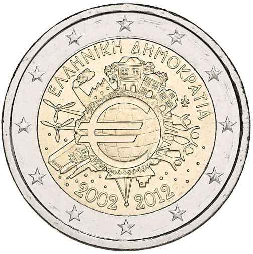 Griechenland 2€ 2012 - 10 Jahre Euro