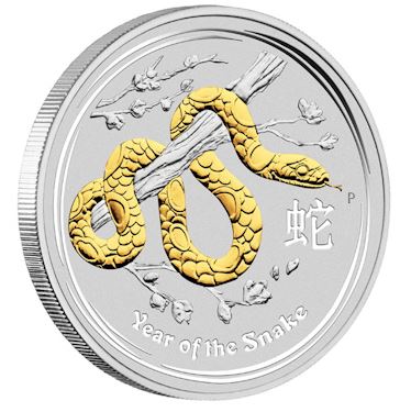 Australien - Lunar II Schlange gilded 2013