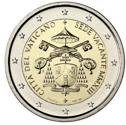 Vatikan 2€ 2013 - Sede Vacante im Folder - Edelmetalle Koitz GnbR