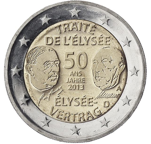 Deutschland 2€ 2013 - Elysèe Vertrag F