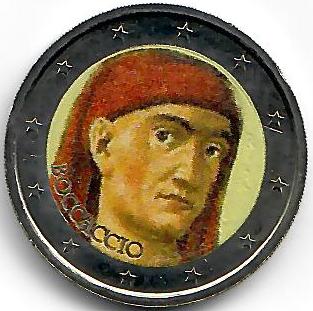 Italien 2€ 2013 - Boccaccio koloriert - Edelmetalle Koitz GnbR