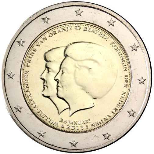 Niederlande 2€ 2013 - Doppelportrait