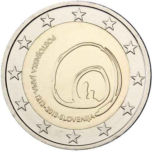 Slowenien 2€ 2013 - Höhlen von Postojna