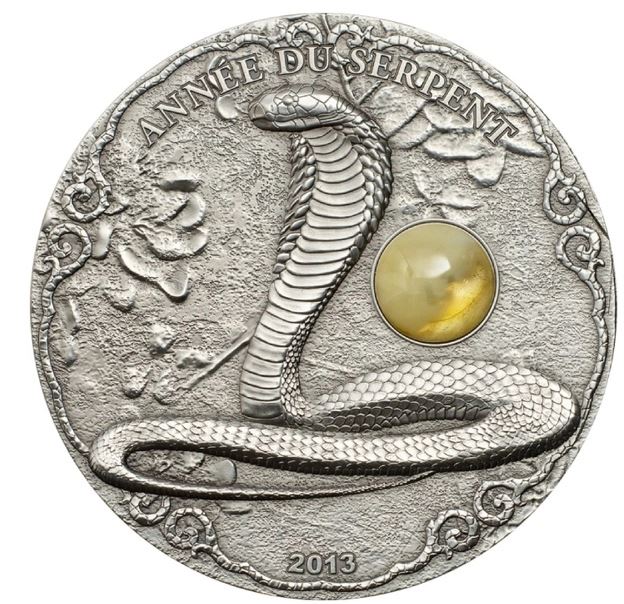 Togo - 2oz Lunar Schlange 2013 Antik Finish - Edelmetalle Koitz GnbR