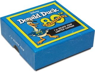 Silbermünze 2014 Donald Duck 80 Jahre – Proof in Box