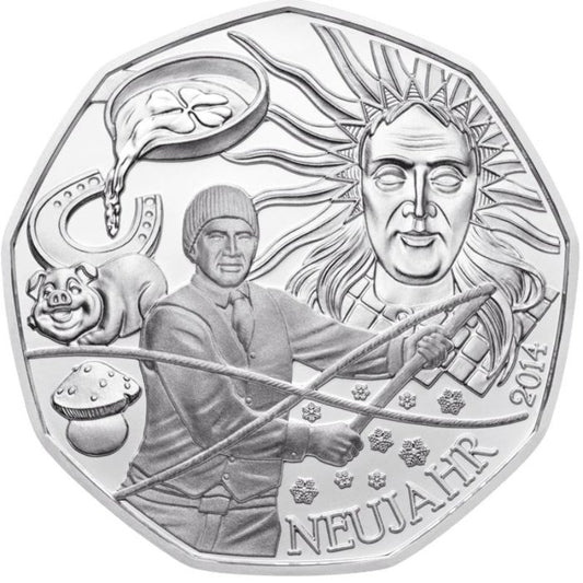 5 Euro Silber 2013 Neujahrsmünze 2014