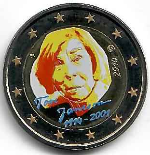 Finnland 2€ 2014 - Tove Jansson koloriert A