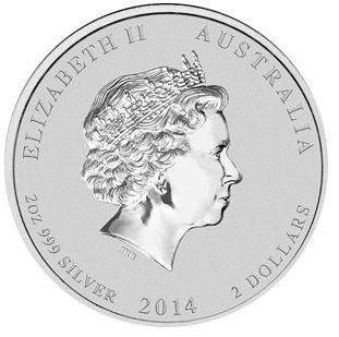 Australien Lunar II - 2 Unzen 2014 Pferd - Edelmetalle Koitz GnbR