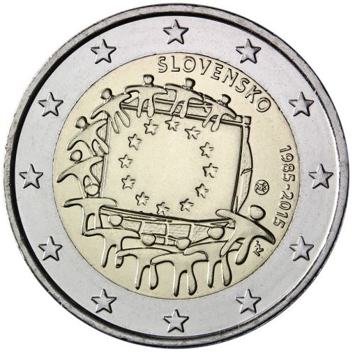 Slowakei 2€ 2015 - 30 Jahre Europaflagge