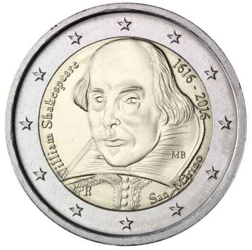 San Marino 2€ 2016 - Shakespeare