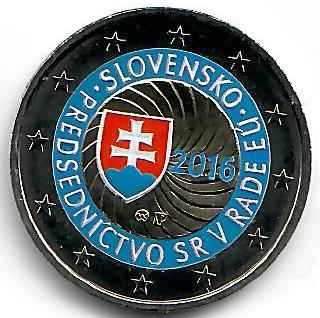 Slowakei 2€ 2016 - EU Ratsvorsitz koloriert