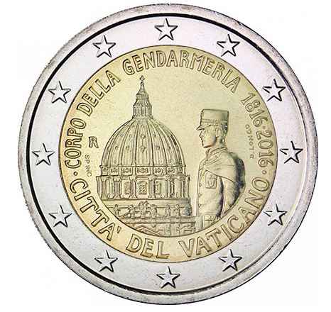 Vatikan 2€ 2016 - Gendarmeriekorps