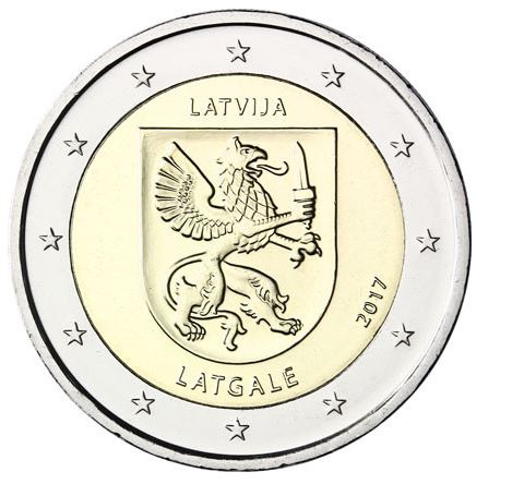 Lettland 2€ 2017 - Region Letgallen - Edelmetalle Koitz GnbR