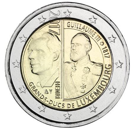 Luxemburg 2€ 2017 - Großherzog Wilhelm III - Edelmetalle Koitz GnbR
