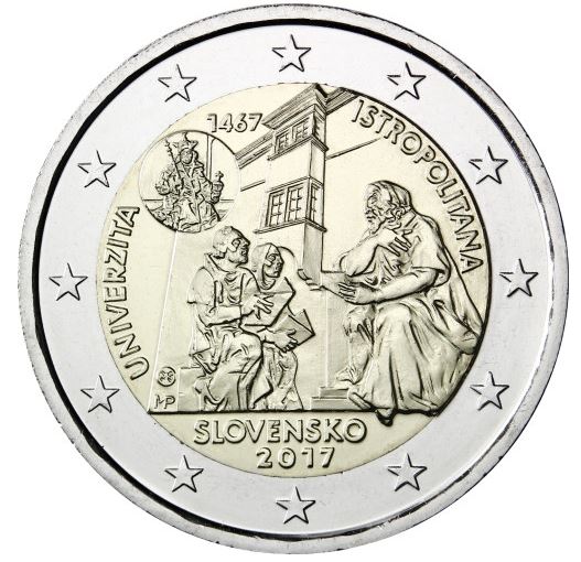 Slowakei 2€ 2017 - UNI Istropolitana - Edelmetalle Koitz GnbR