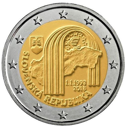 Slowakei 2€ 2018 - 25 Jahre Republik - Edelmetalle Koitz GnbR