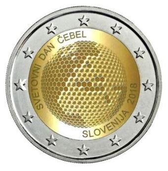 Slowenien 2€ 2018 - Weltbienentag - Edelmetalle Koitz GnbR