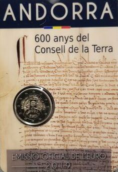 Andorra 2€ 2019 - Consell de la Terra in CC - Edelmetalle Koitz GnbR